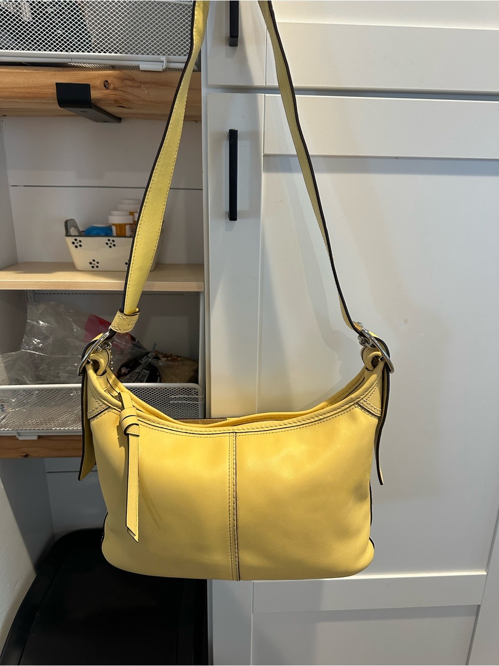 Coach Canary Yellow hobo convertible shoulder bag